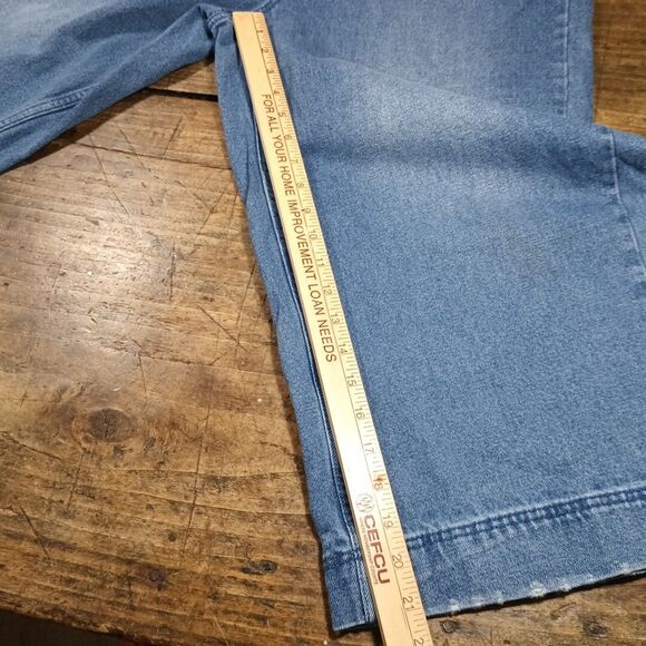 POPSUGAR Sz 18 Cropped Jeans Denim Capri Wide Leg 100% Cotton - Picture 8 of 10